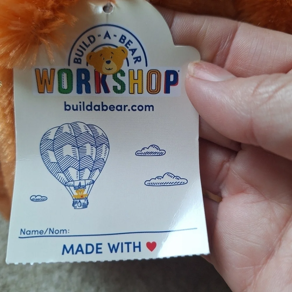 Build A Bear Pumpkin Spice Bunny Plush 2023 Tags Gold Flecks